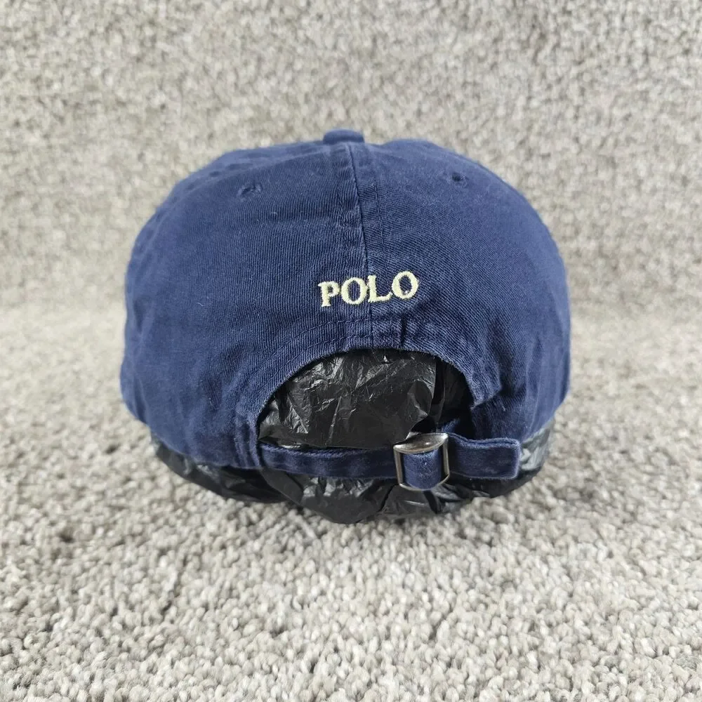 Polo Ralph Lauren Hat Cap Strap Back Kids 4-7 Blue Pony Preppy Baseball Cotton